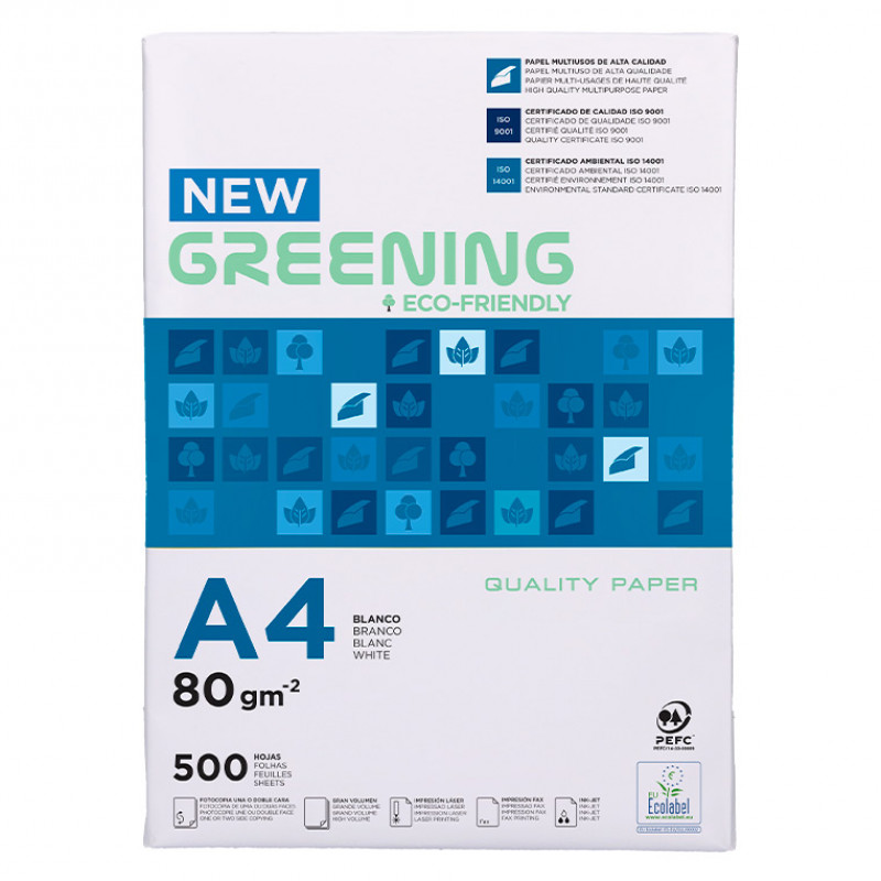 Papier A4 éco pour imprimante - blanc - 80 g - ramette de 500
