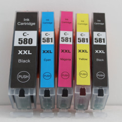CARTOUCHES ENCRE PACK  RPGi580XXL/RCLI581XXL (1N+4C) COMPATIBLE EQUIVALENT A CANON